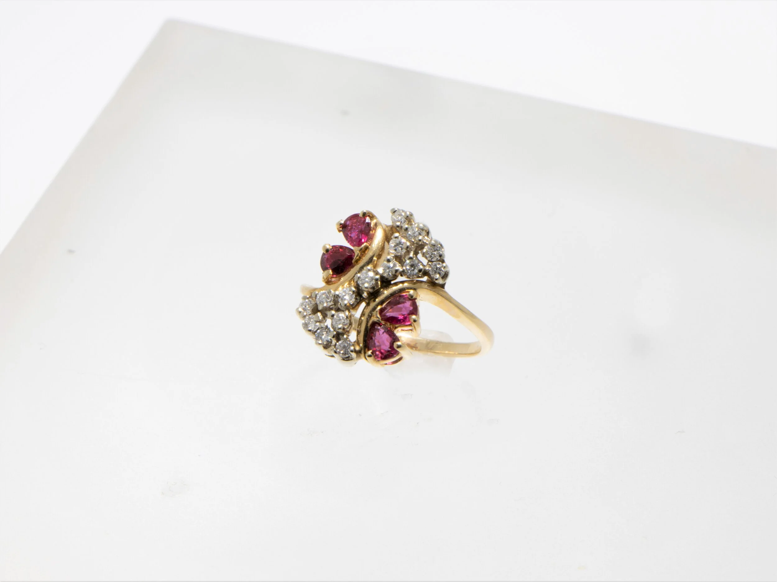 Vintage ruby 2025 and diamond ring